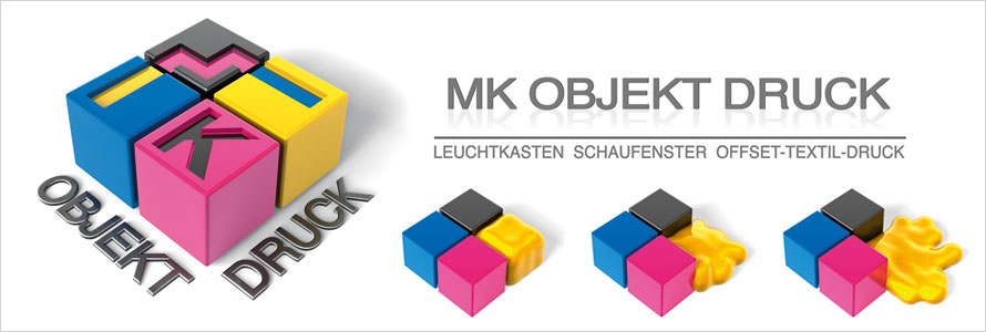 3D-Logo/Firmenlogo/CI in 3D modelliert | Button in 3D animiert für Internetpräsenz | in Adobe Flash integriert | Projekt WWW.MK-OBJEKTDRUCK.DE