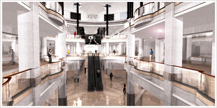 3D-Animation für Präsentation Werbestrategie Point of sale Innenansicht/ Projekt LED2AD GmbH 