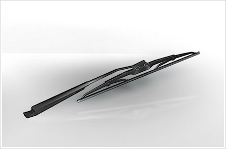 3D-Modell eines Scheibenwischer für PKW´s | Projekt WWW.SIMPARTS.EU